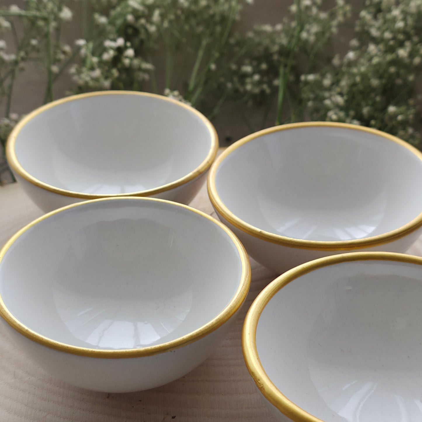 Weiss Porzellan Schalen - 3er Set