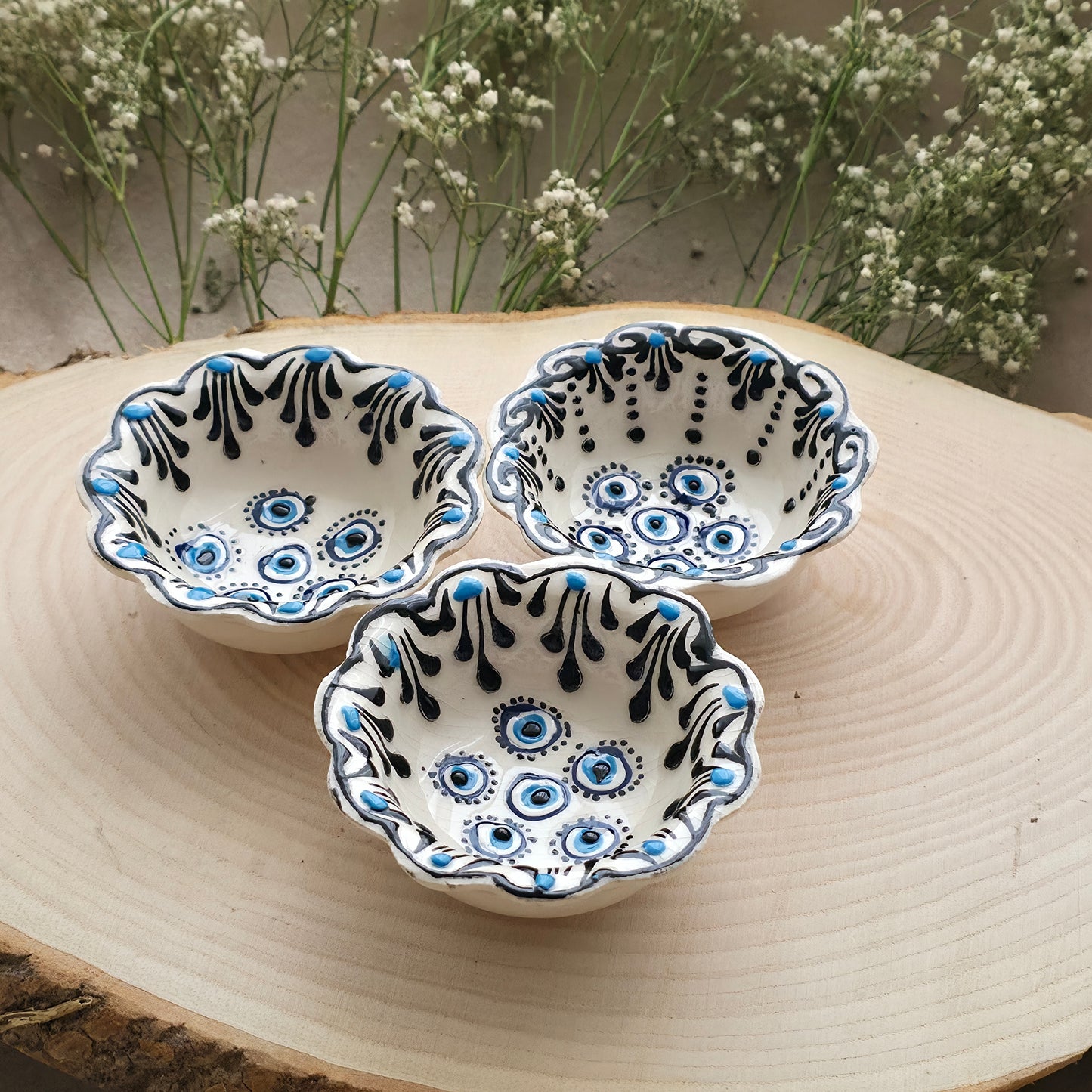 Nazar Lotus Porzellan Schalen - 3er Set